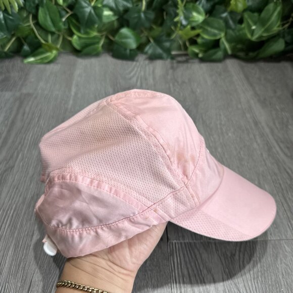 Vtg Y2K Nike Tailwind Hat 7 Panel Mesh Good Swoosh Running Mesh All Pink Strap